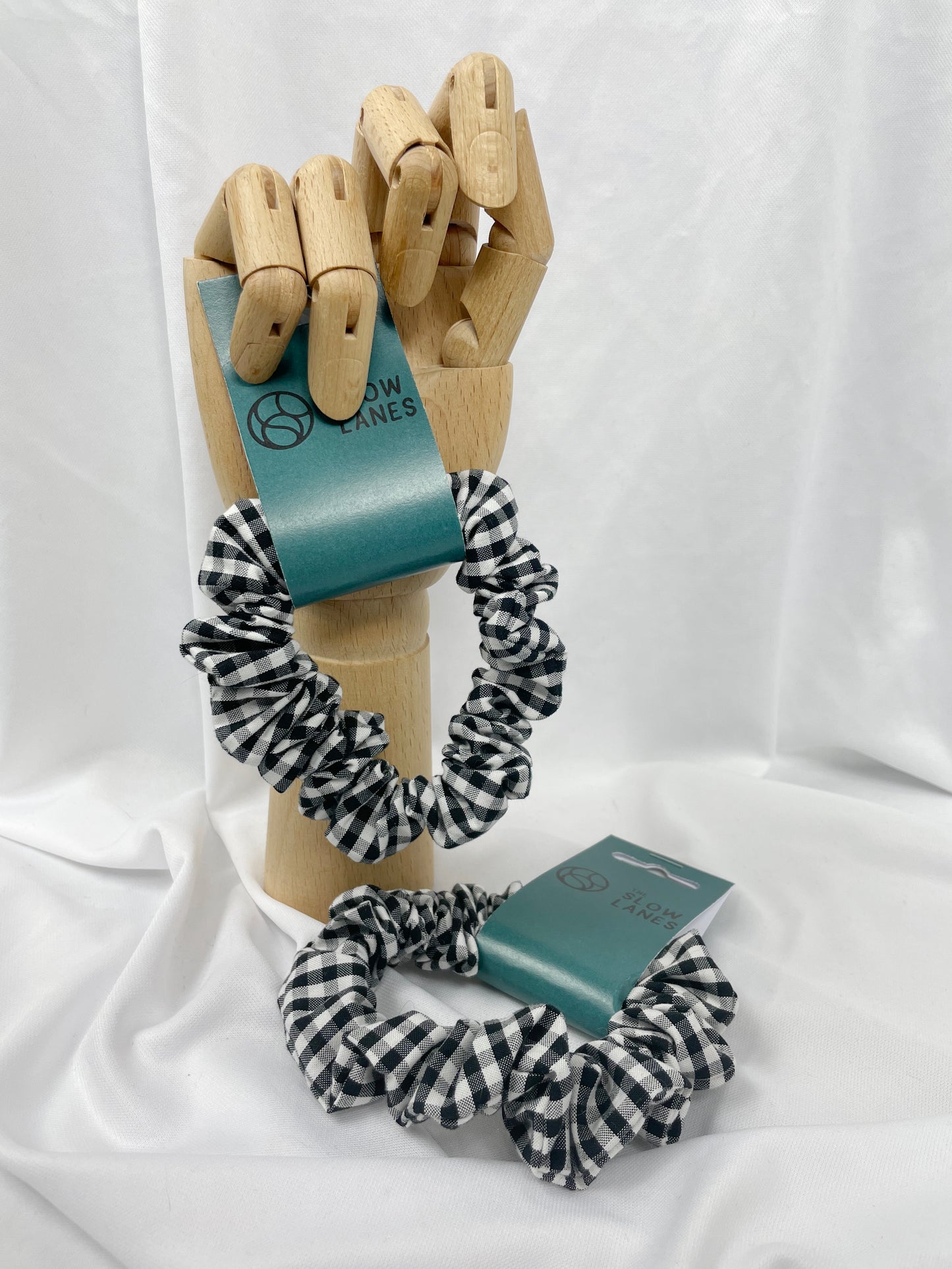 Skinny Black & White Scrunchie