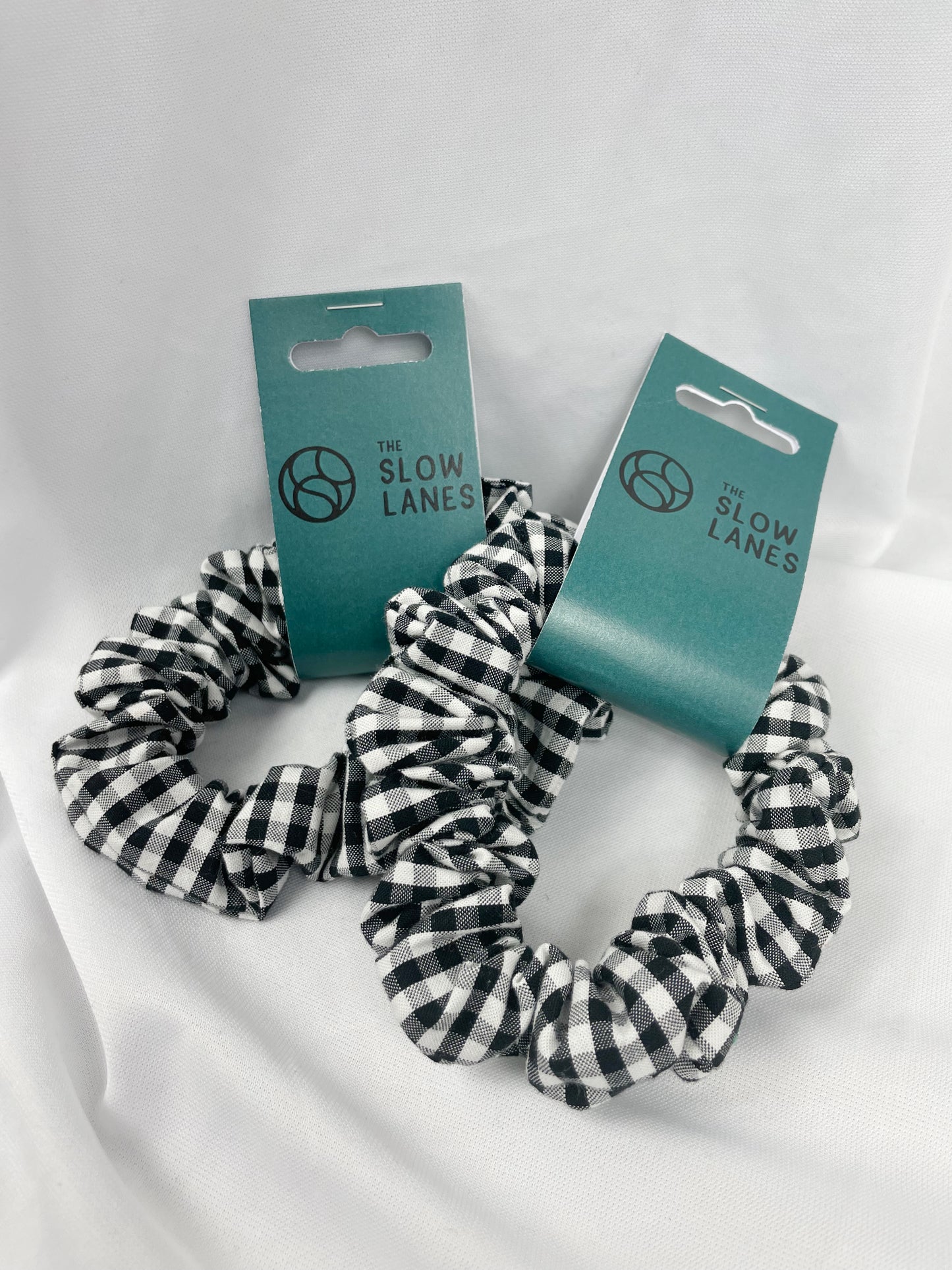 Skinny Black & White Scrunchie