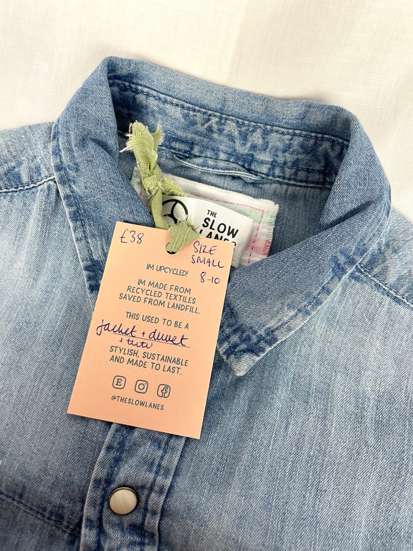 Cute Pink and Pastel Denim Jacket Size Small 8-10