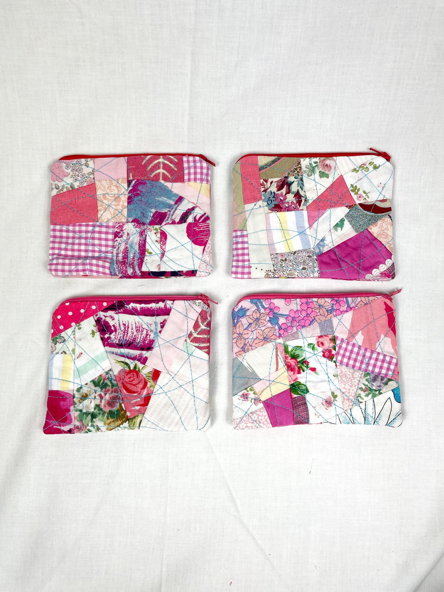 Pink Zero Waste Scrap Coin Purse