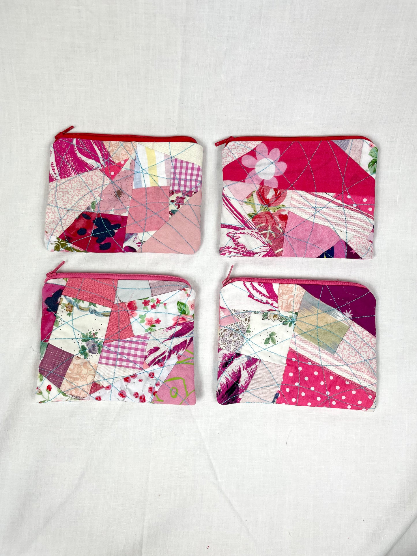 Pink Zero Waste Scrap Coin Purse