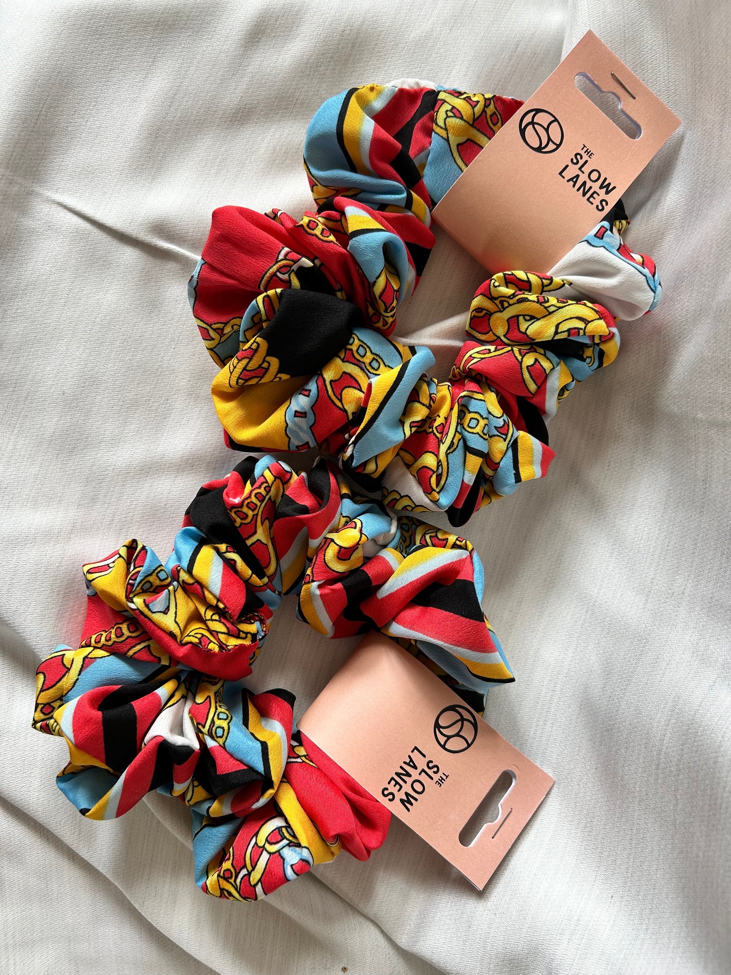 Red Chain Large Scrunchie