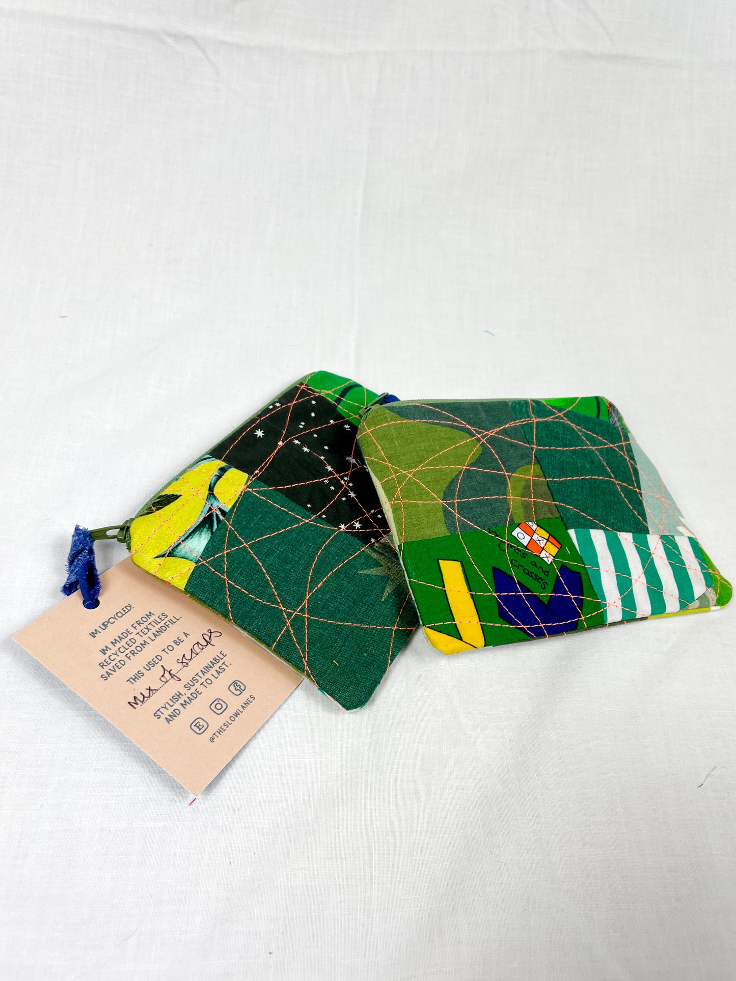 Green Zero Waste Scrap Coin Purse