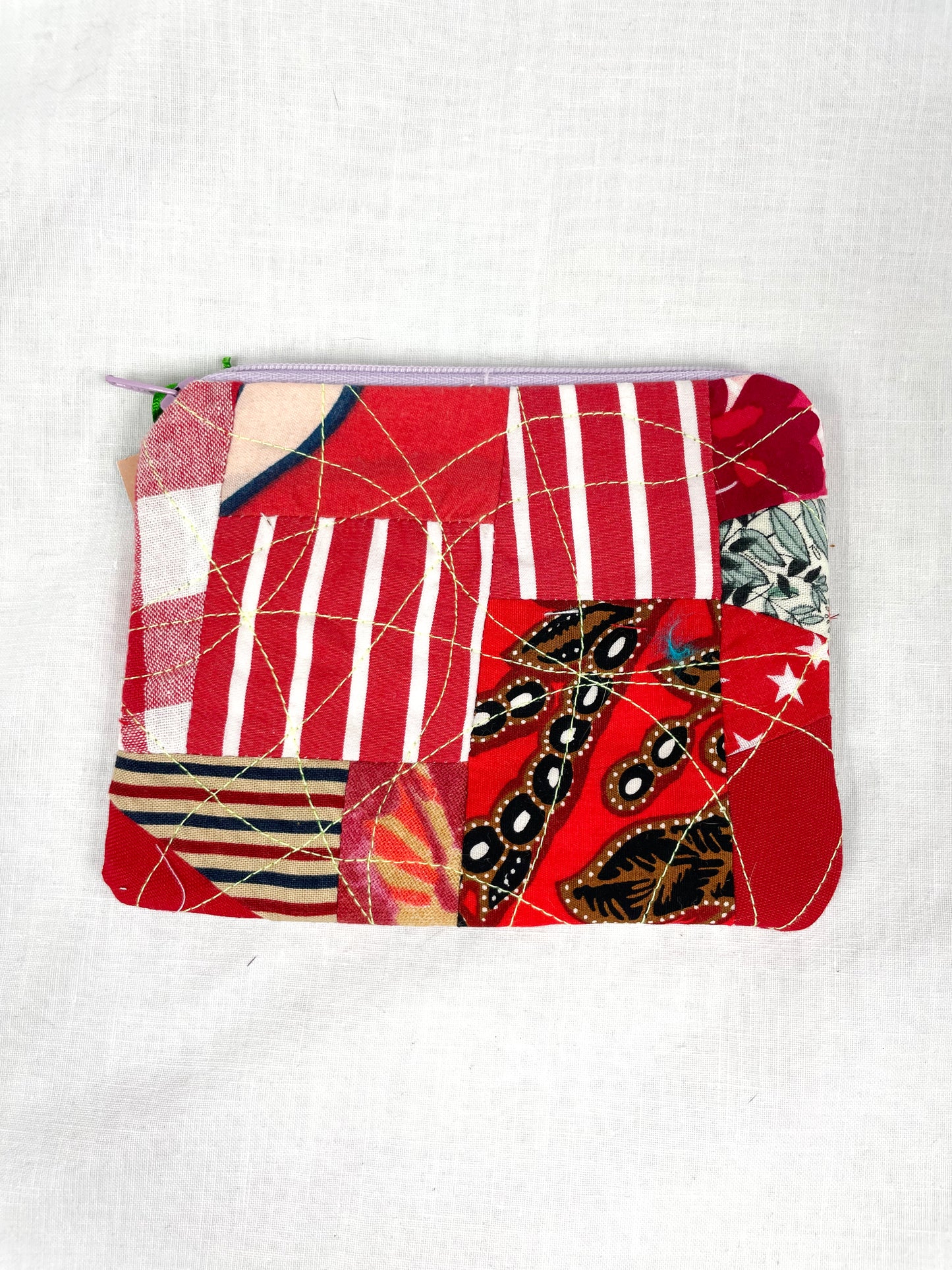 Red Zero Waste Scrap Coin Purse