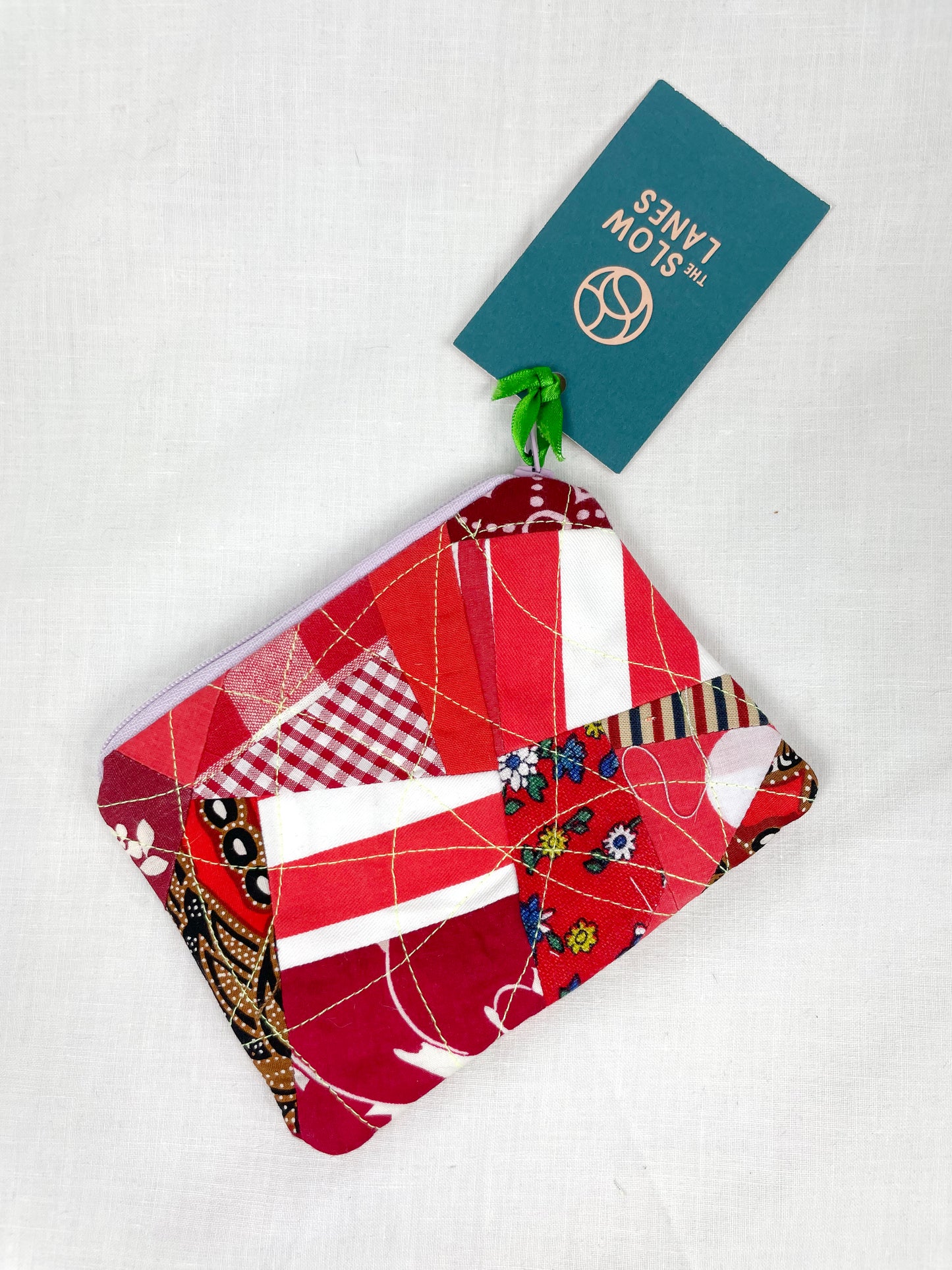 Red Zero Waste Scrap Coin Purse