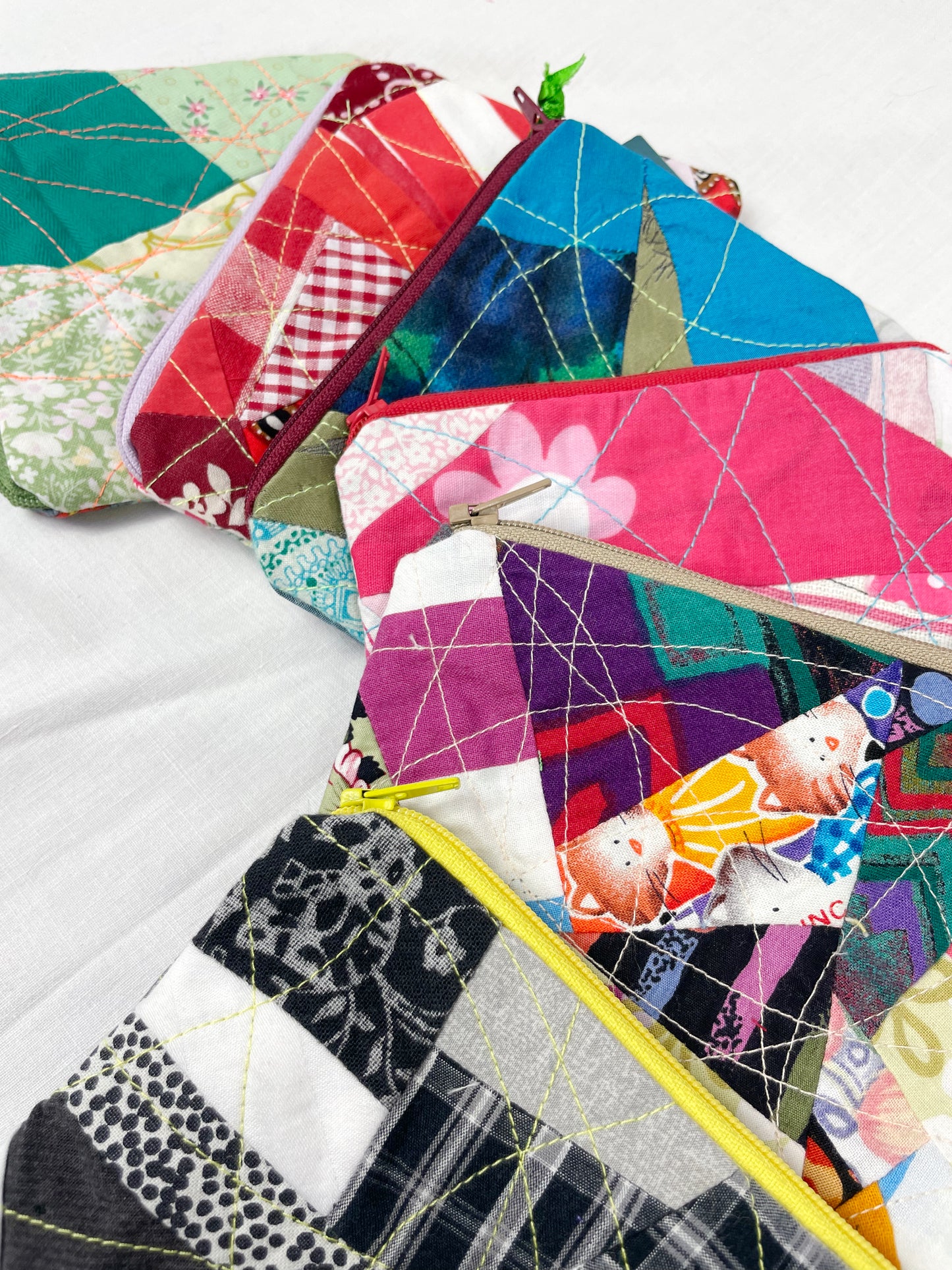 Red Zero Waste Scrap Coin Purse