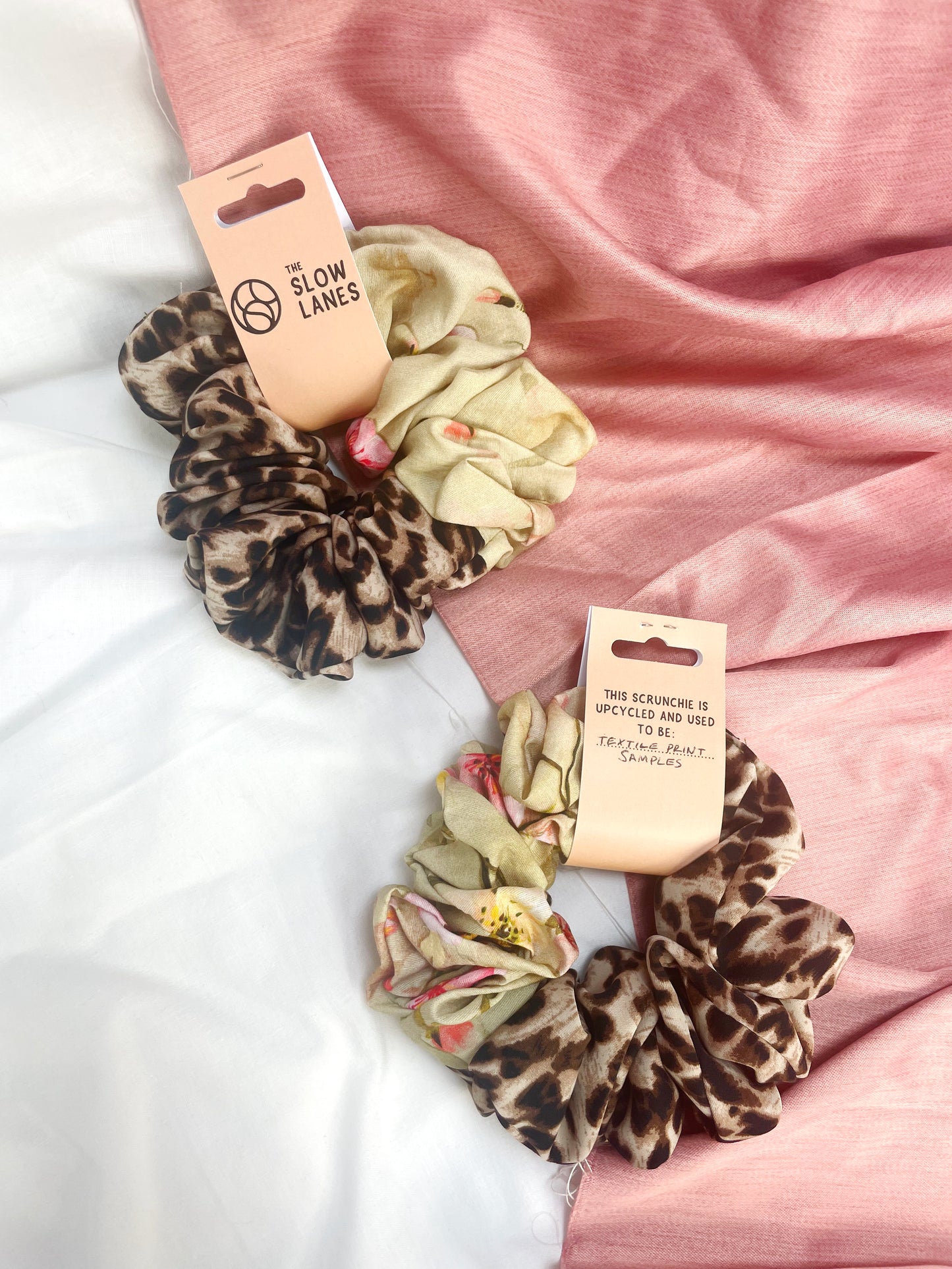 Half Print Animal and Floral Large Scrunchie