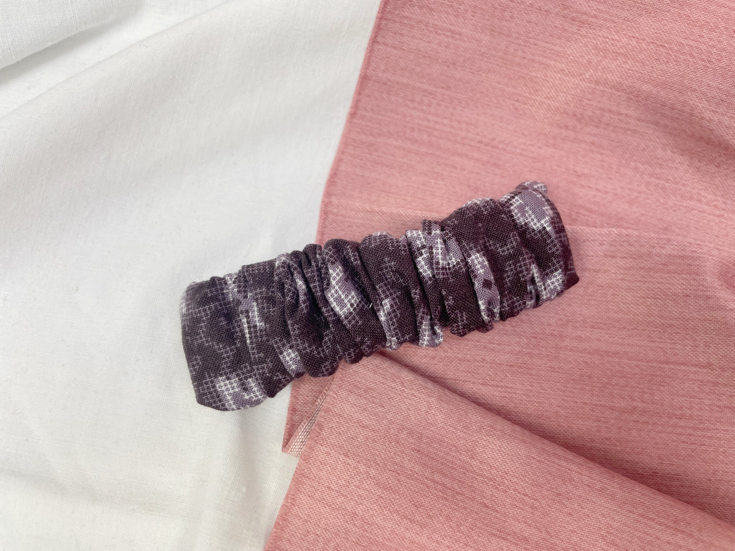 Purple Abstract Scrunched Upcycled Hair Barrette