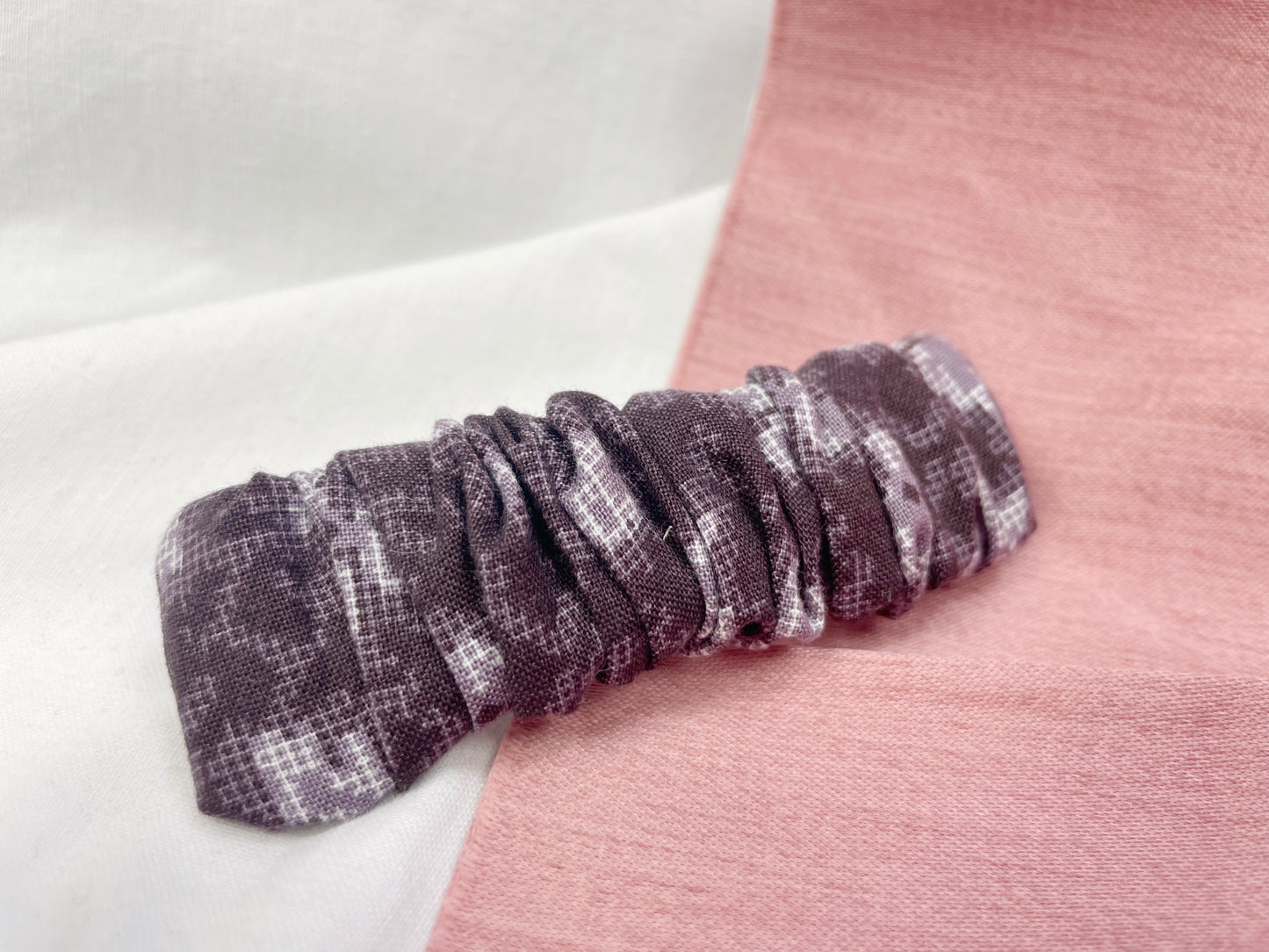 Purple Abstract Scrunched Upcycled Hair Barrette