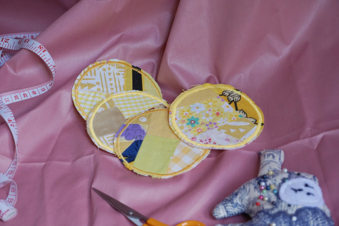 Yellow Zero Waste Scrap Sew on Patches