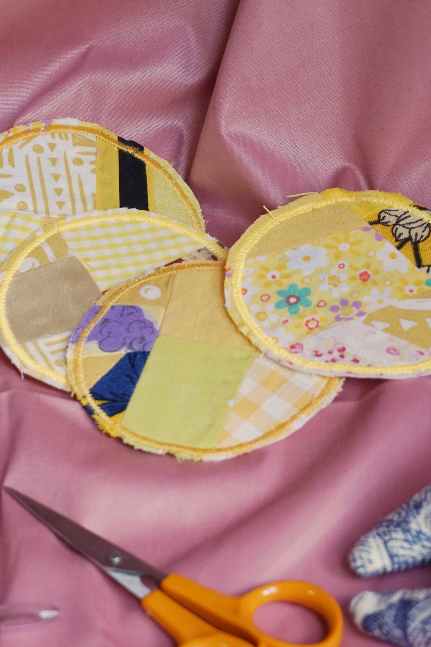 Yellow Zero Waste Scrap Sew on Patches