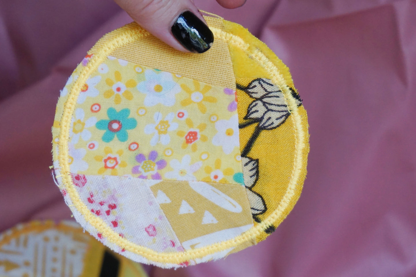 Yellow Zero Waste Scrap Sew on Patches