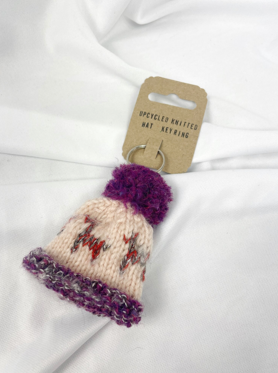 Wooly Hat Keyring - Purple Llama