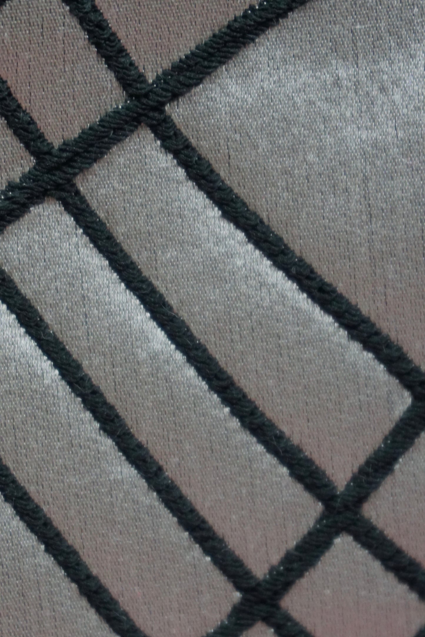 Warm Silver & Black Embroidered Upcycled Crochet Case