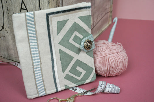 Geometric Beige Upcycled Crochet Case