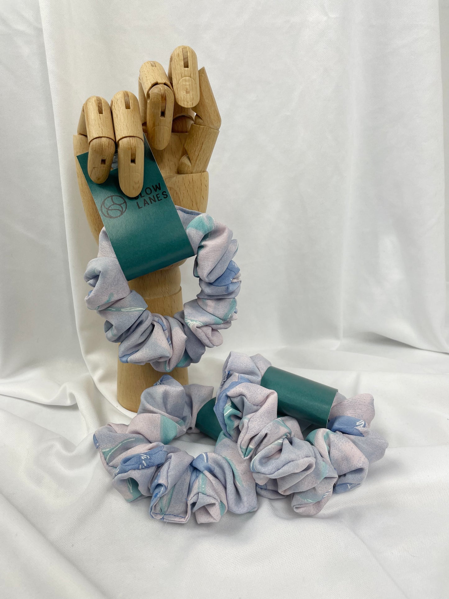 Soft Lilac Floral Skinny Scrunchie