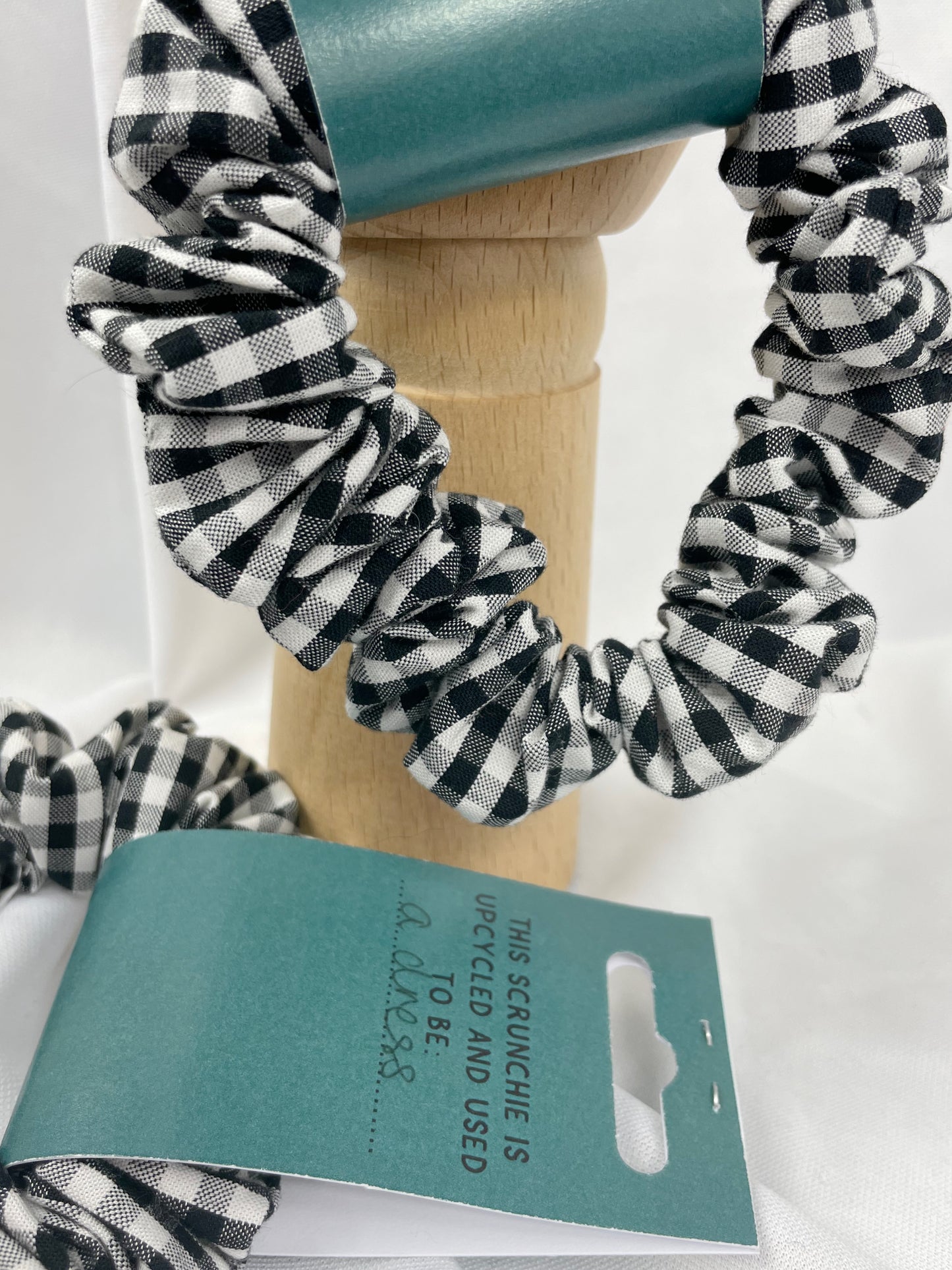 Skinny Black & White Scrunchie