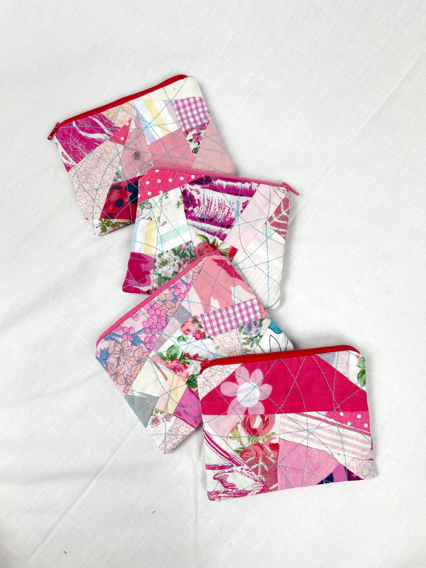 Pink Zero Waste Scrap Coin Purse