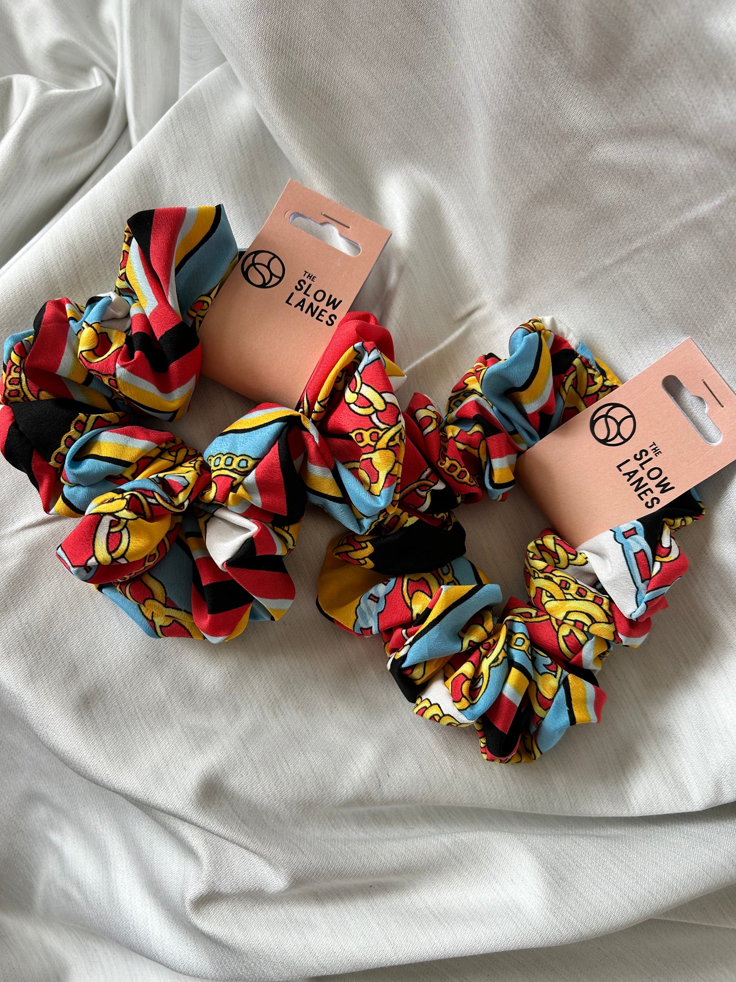 Red Chain Large Scrunchie