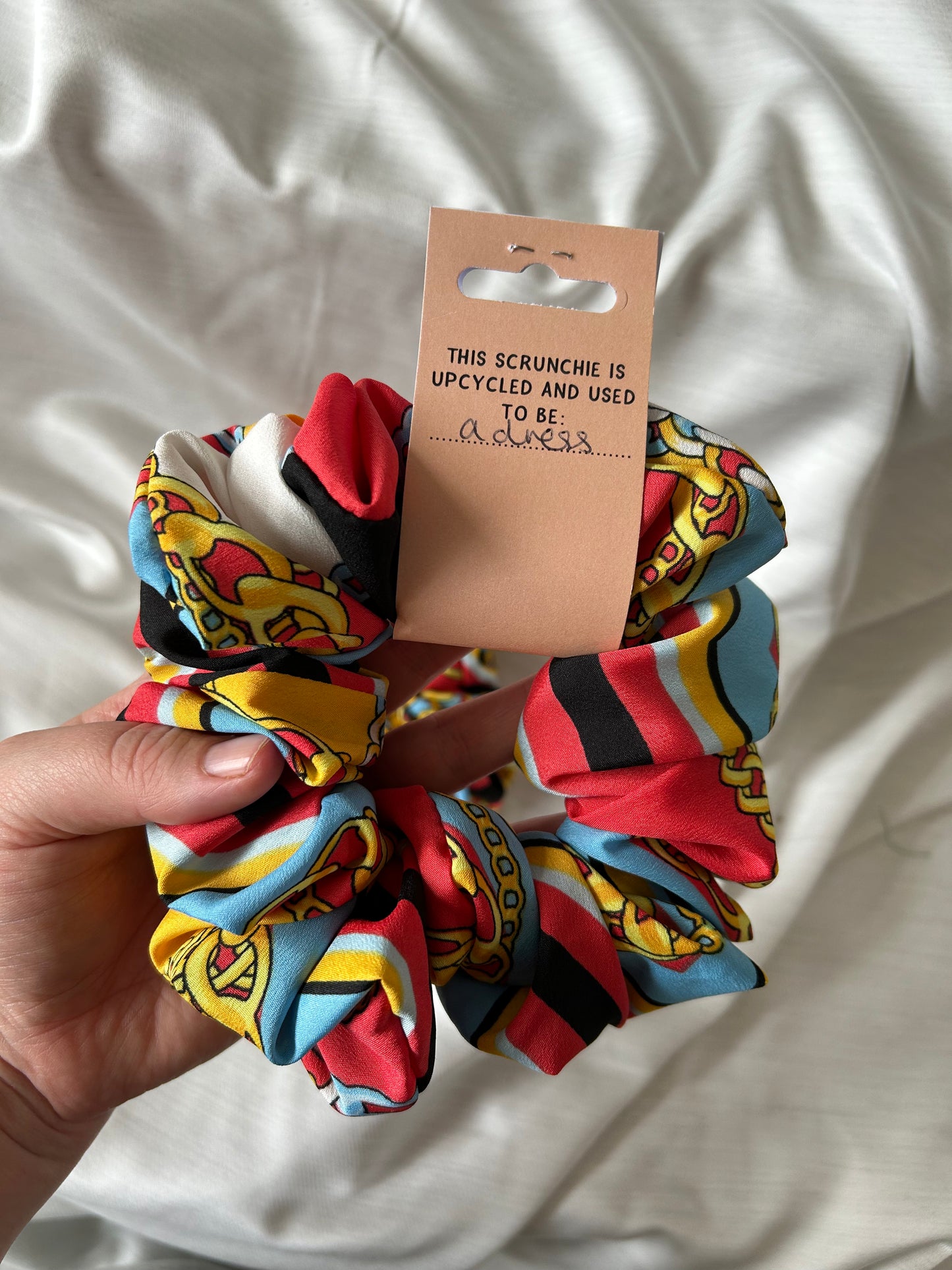Red Chain Large Scrunchie