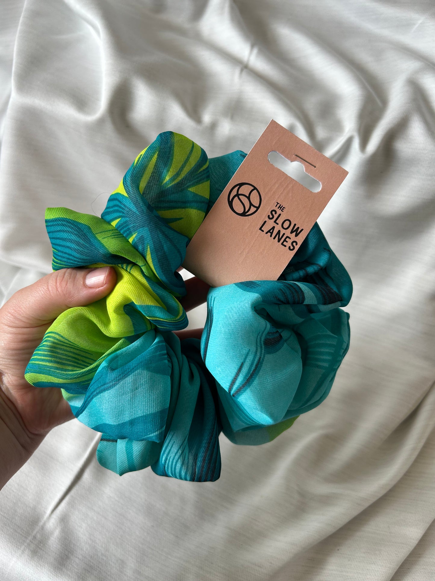 Greens and Turquoise Giant Scrunchie