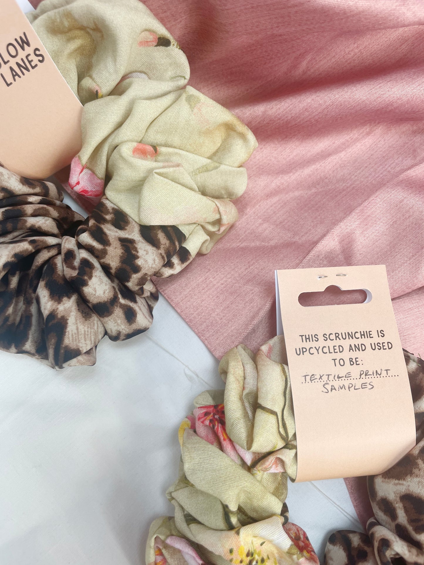 Half Print Animal and Floral Large Scrunchie